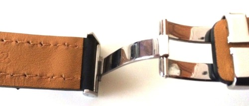 20mm MB LEATHER OR LIZARD BAND & BREITLING DEPLOYMENT DEPLOYANTCLASP BUCKLE - Picture 2 of 21