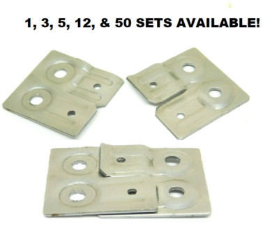 (PAIRS) INTERLOCKING BRACKET FLUSH MOUNT HANGER CLIPS HEADBOARD PICTURE FRAME ES
