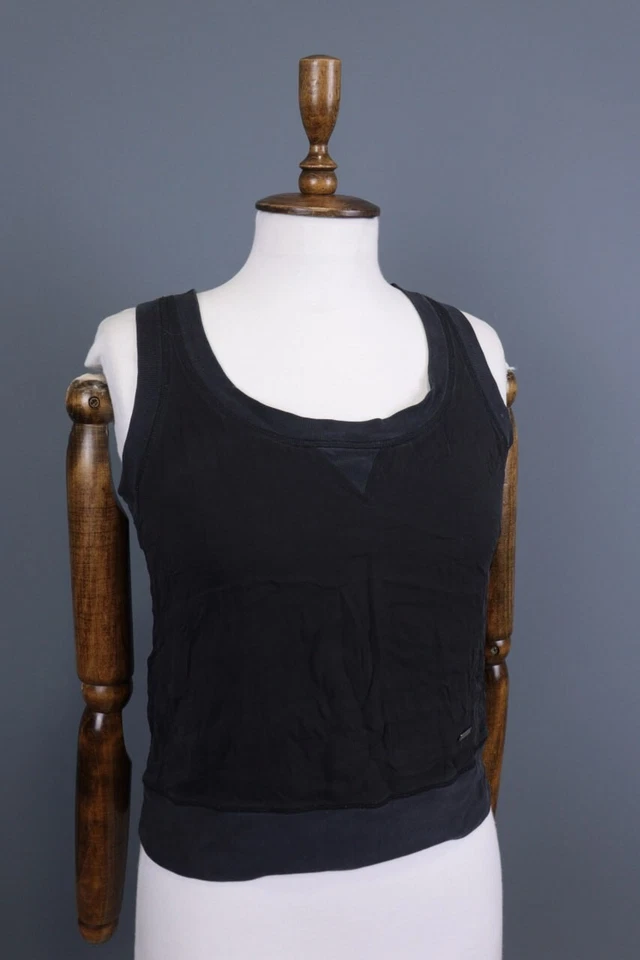 Blusa corta sin mangas de seda negra Dsquared2 talla 40 Foto 4 de 4