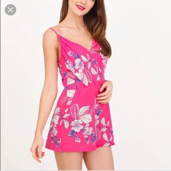 Mameluco Yumi Kim Mujer Cuero Mediano Azul Floral o Rosa Floral Talla XS NUEVO CON ETIQUETAS Foto 3 de 4