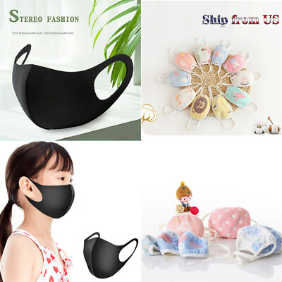5 pcs Washable Cotton Half Face Cloth Masks For Kids/Teenagers/Adult Mouth Cover
