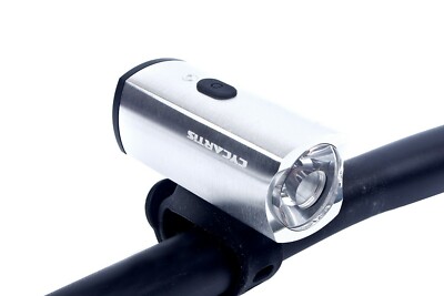 Cycartis Cycle Rechargeable LED Bike Headlight Automatic Light Sensor Silver
