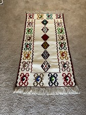 Vintage Handwoven Turkish Kilim Wool Rug Runn...