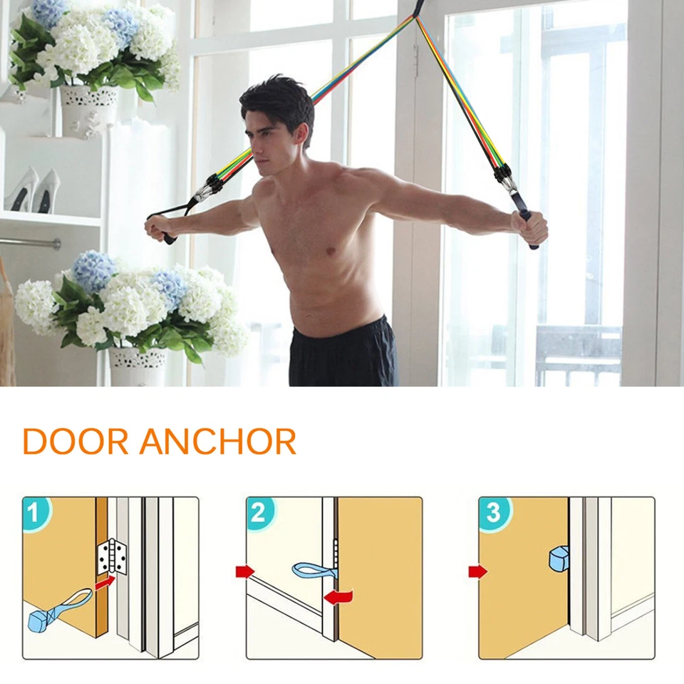 11*Bandas de resistencia para ejercicio elástico para terapia física Foto 4 de 4