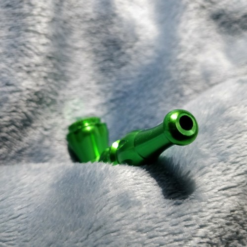 NEW Small Green Stylish Smoking Pipe Tobacco Herb Portable Metal Pocket Size - 第 7/8 張圖片