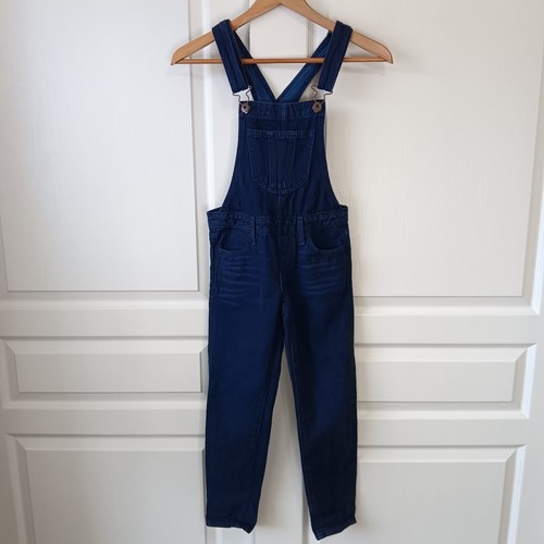 Abercrombie Kids Girl's Dark Wash 100% Cotton Denim Skinny Overalls Size S - Picture 13 of 13