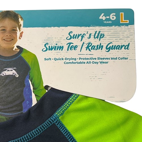Sun Smart Boy's Surf's Up Rash Guard Swim Tee UPF 50+ Protective Long Sleeve L - Picture 4 of 6