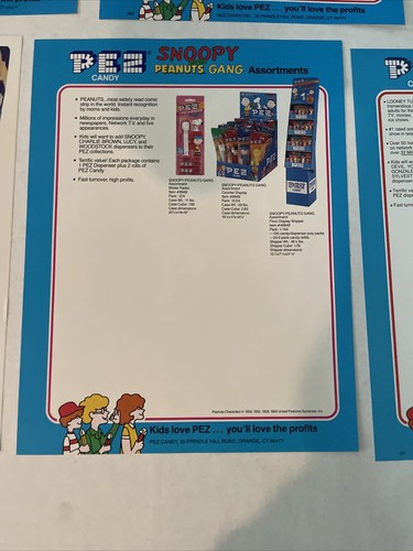 Konvolut 7 Vintage PEZ Poster Original Verkauf Händler Artikel - Bild 11 von 15