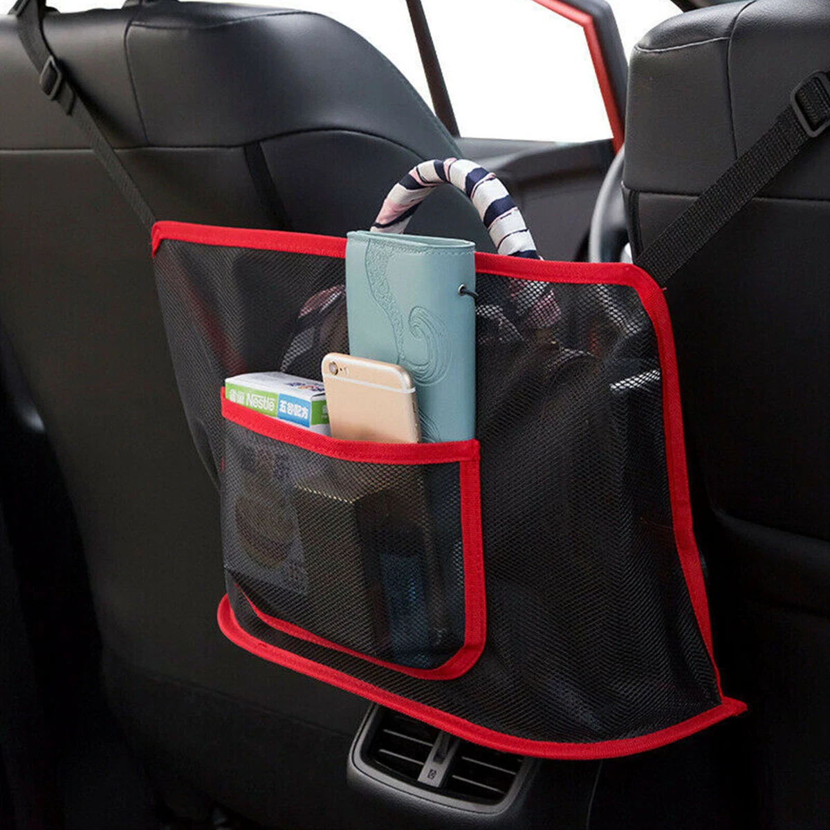 Upgrade Style Car Net Pocket Handbag Holder Between Car Seat