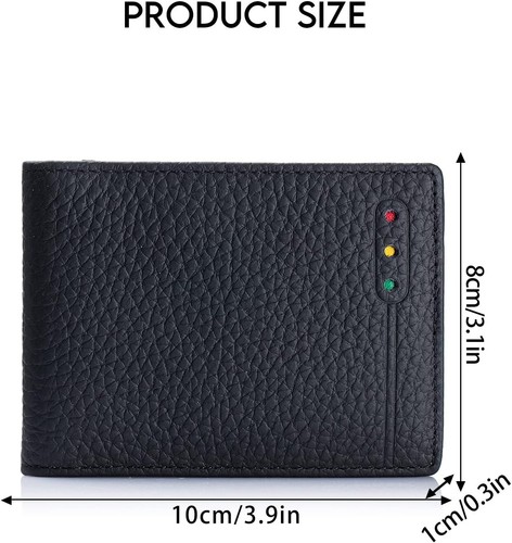 Genuine Leather Minimalist Bifold Wallet for Men Women RFID Blocking Slim Purse - Picture 2 of 24