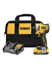 DEWALT ATOMIC 20V Impact Driver Kit Includes 2.0 Ah Battery, Charger & Bag (NEW)