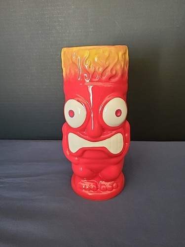 Tikis Bar And Grill Waikiki Hawaii Red And Yellow Tiki Glass Tumbler NICE! - Picture 7 of 7