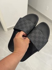 Louis Vuitton damier graphite mule slides sandals size 9 WORN ONCE  BOX