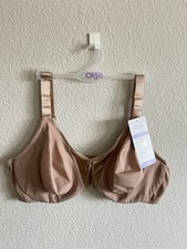 New Olga SIGNATURE SUPPORT Size 38D Solid Beige OGW251 Underwire UW NWT
