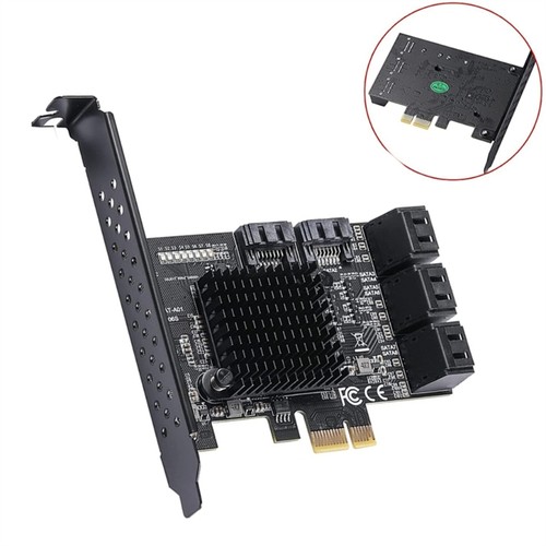 Scheda di espansione controller PCIE a 8 porte SATA3.0 PCI-E 1X 2X 4X 8X 16X interfaccia - Foto 5 di 8