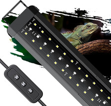 14W UVB Reptile Light for 18"-24" Tanks, Full Spectrum, Adjustable Brightness