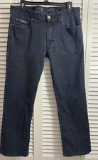 Armani Collezioni Womens Blue Pants Sz 34 Cotton Stretch