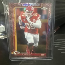 2025 Topps Chrome Football Chris Jones #153 - Football Leather Refractor