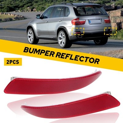 For 2006-2013 BMW X5 E70 LCI Red Lens Rear Bumper Reflectors Without Light Set