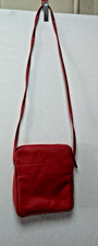 Osprey Red Leather Crossbody bag with outer pockets