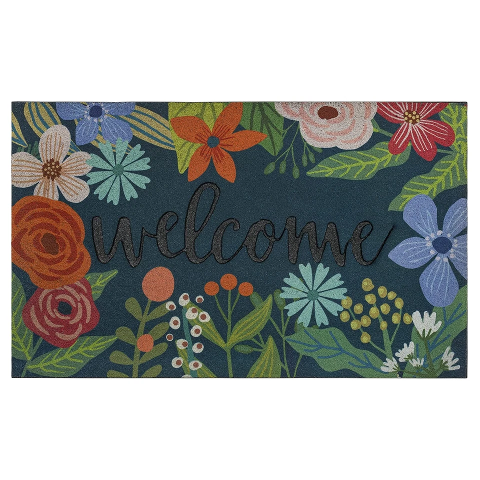 Recycled Rubber Door Mat, Spring Sunset Welcome (18" x 30") - Image 3 of 4