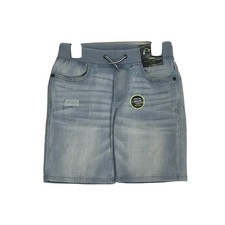 Boy's Art Class Lt Blue Denim Drawstring Shorts Size S 6-7 Distressed New