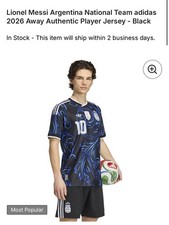 ADIDAS Argentina National Team MESSI 2026 Authentic Away Jersey Men’s M/L/XL