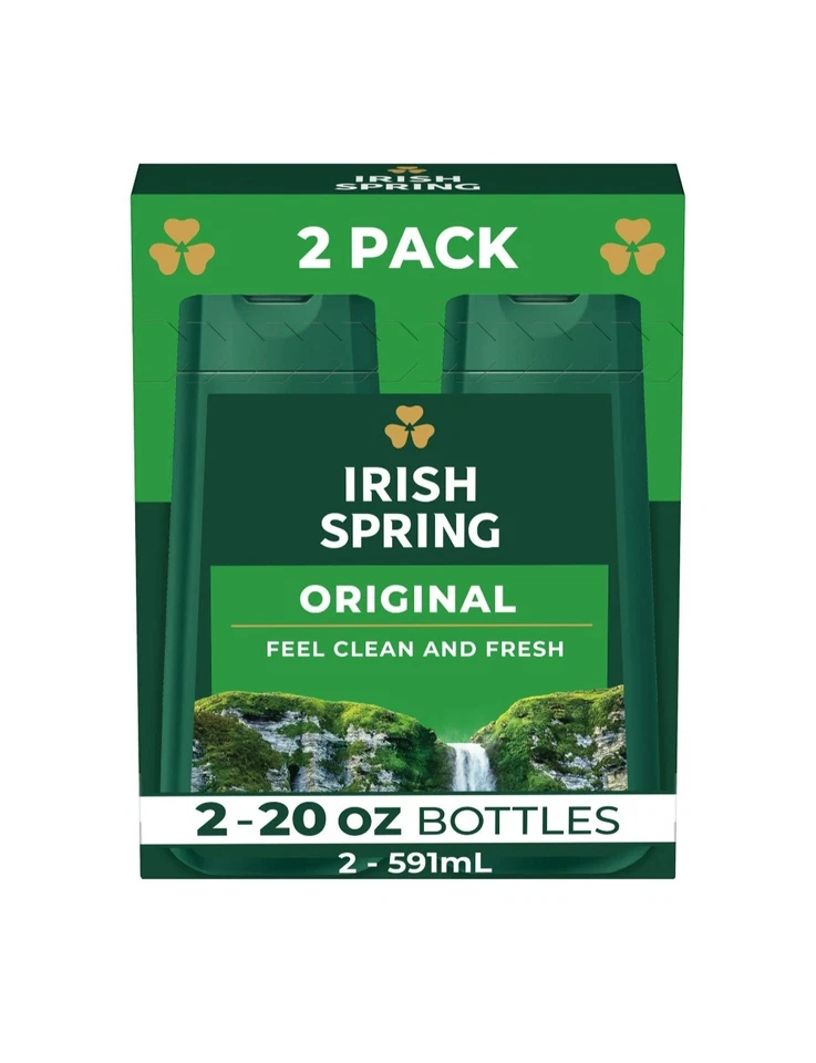Irish Spring Body Wash for Men, Original Clean Body Wash, 20 Oz, 2 Pack - Image 2 of 2