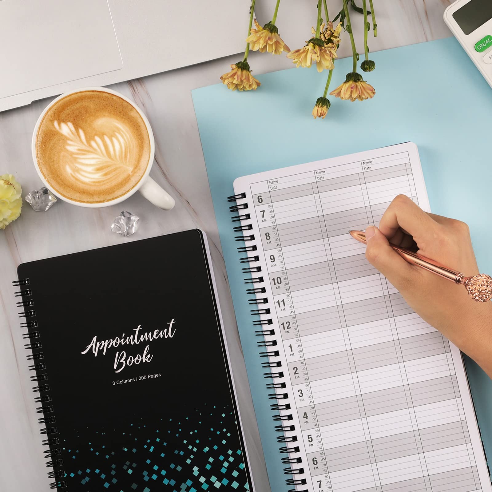 Appointment Book – Undated Salon Appointment Book, Daily＆Hourly Schedule Book...