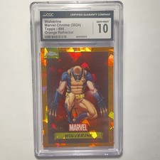 2024 TOPPS CHROME MARVEL ORANGE REFRACTOR Top Pop WOLVERINE CGC Gem Mint 10 /25