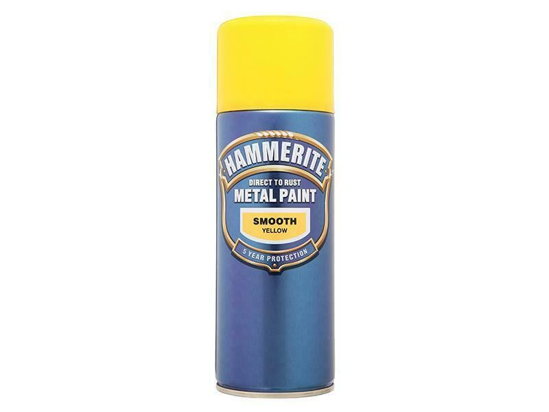 Hammerite Direct To Rust Smooth Finish Aerosol Yellow 400Ml HMMSFYAERO