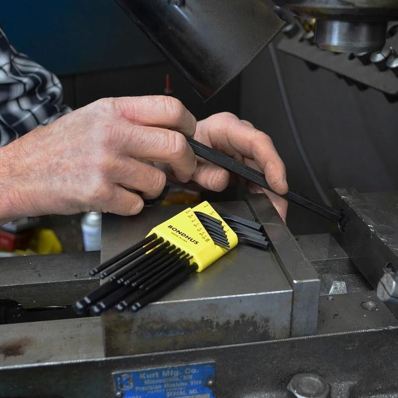 Ball End Hex L Wrench Set 3/8" Double Pack Angled Screwdriver 25 Degree Polished