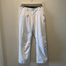 Obermeyer women long white lightweight insulated snow/snowboarding/ski pants, 10
