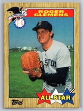 1987 Topps Roger Clemens All Star #614 Boston Red Sox Baseball Pitcher