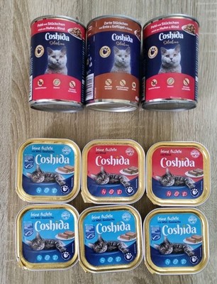 Katzenfutter Nassfutter Coshida Pate Stückchen Feine Pastete Seelachs Rind Huhn