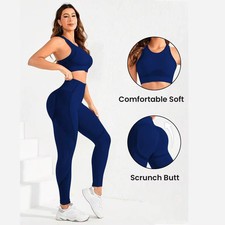 2-piece suit, women's yoga suit, beautiful back high waist trousers combination,