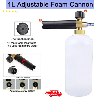 #ad #ad 1 4quot; Quick Connect Snow Foam Lance Cannon 1L Bottle Pressure Washer Gun $10.65