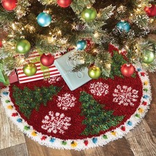 Herrschners Holiday Trees in the Snow Latch Hook Kit