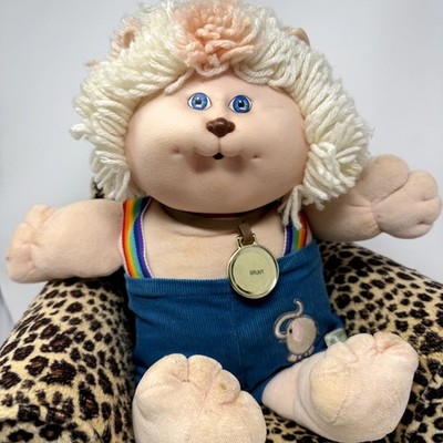 Vintage Cabbage Patch Kids Koosas Grunt Puppe 80er Jahre selten Outfit