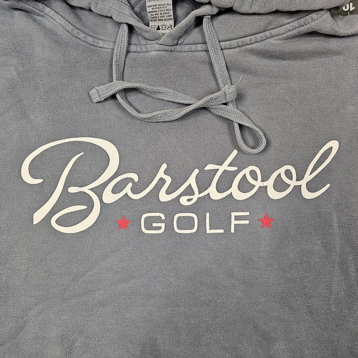 Barstool Golf Hoodie Medium Sports Gray Independent Essential Y2K Lightweight View 3