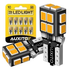 10X AUXITO Amber Yellow 168 194 W5W  Interior Light Side Marke LED Bulb 14E EXV