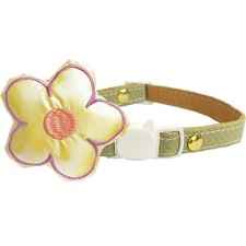 iCICECREAM Safety Breakaway Cat Collar with 16-Reflective Yellow Flower