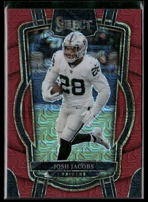 2022 Panini Select #250 Josh Jacobs Red Prizm #/49