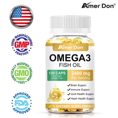Ultra Pure 2400mg Omega 3 Fish Oil High Potentcy ,JointSWupport Relief 120 Pills