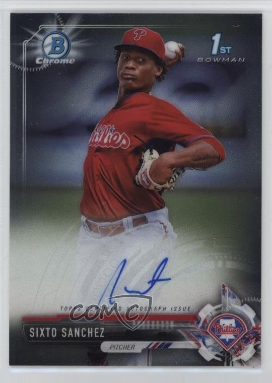 2017 Bowman Chrome Prospect Auto Sixto Sanchez #CPA-SS Auto 1s2t