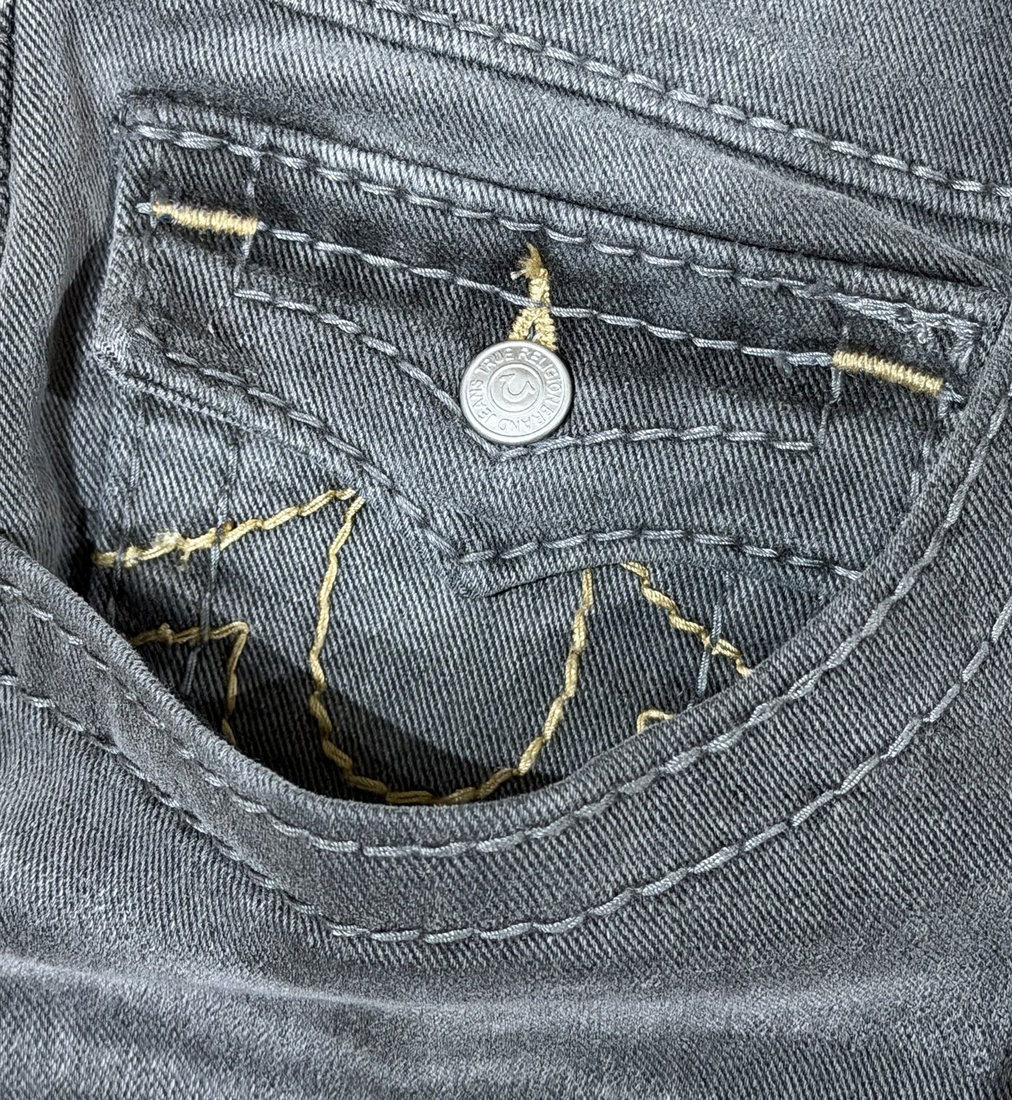Brand New Men’s True Religion Jeans. Ricky Straight Leg. Waist 36-37. RRP £179 image 9