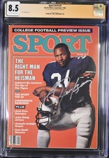 Sport Magazine September 1985 Bo Jackson Autographed CGC x JSA 8.5 Newsstand