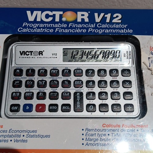 NEW/SEALED Victor V12 Programmable Financial Calculator - Picture 2 of 4