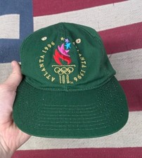 Vintage 1996 Atlanta Olympics Embroidered Logo The Game Green 90s Snapback Hat