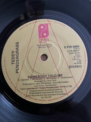 TEDDY PENDERGRASS - Promo- Somebody Told Me / The More I Get The More I Want -UK